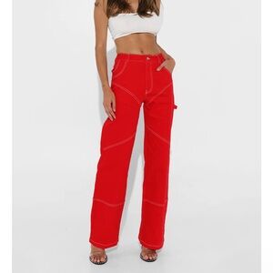 By.Dyln Cyrus Jeans, Red, XS